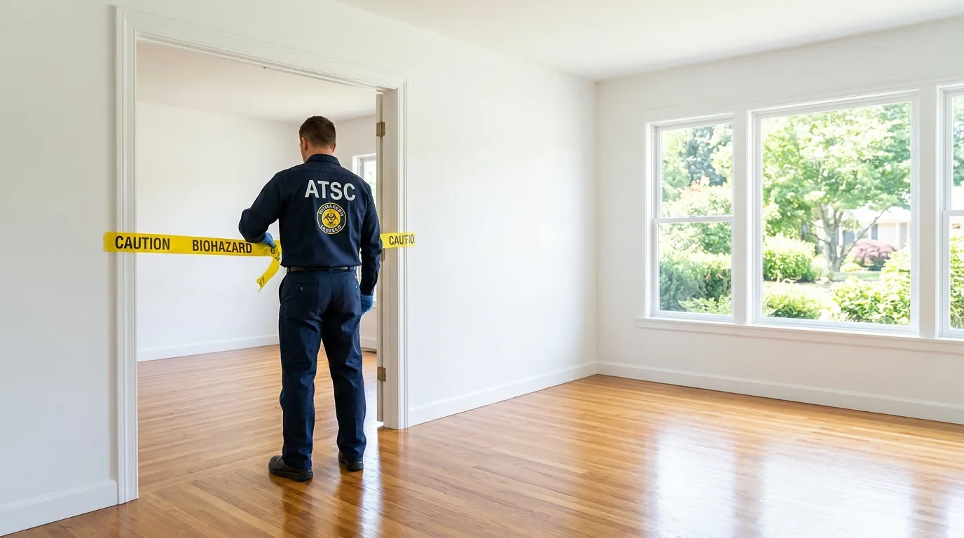 Certified biohazard cleanup crew performing Trauma Scene Cleanup in Columbia Heights